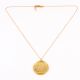 Spiritual Jain Mahaveer Medallion Necklace in Brass with 22k Gold Plating
